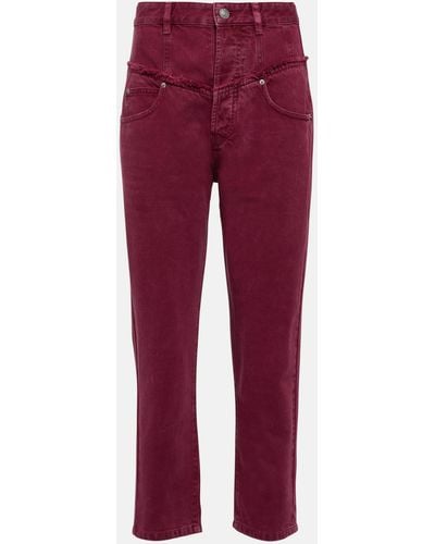 Isabel Marant High-rise Straight Jeans - Red
