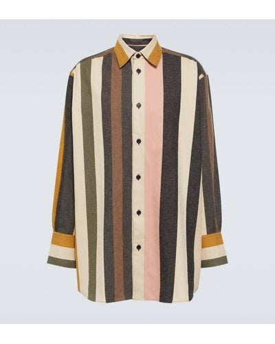 JW Anderson Striped Cotton Shirt - Multicolour