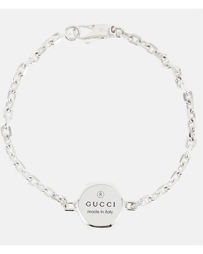 Gucci Trademark Logo-engraved Sterling Bracelet - Metallic