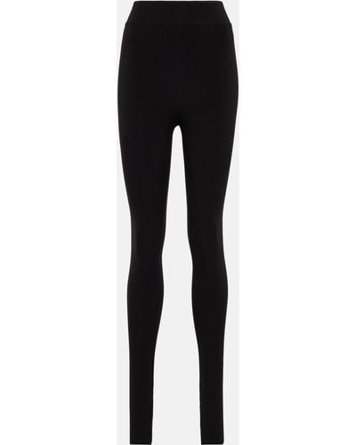 LAQUAN SMITH High-rise leggings - Black