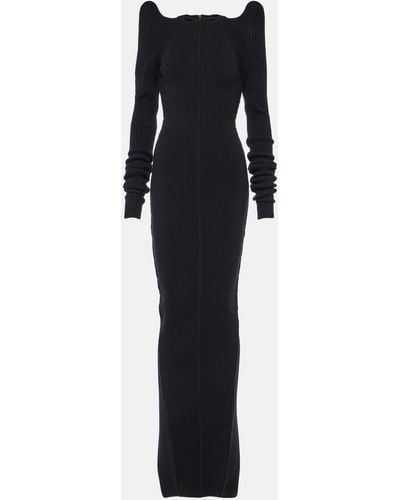 Rick Owens Cashmere And Wool Gown - Blue