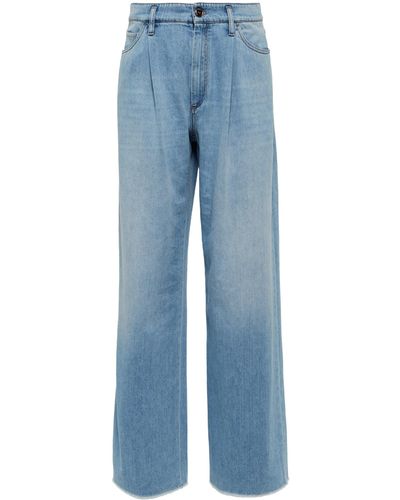 Brunello Cucinelli High-Rise Jeans mit weitem Bein - Blau