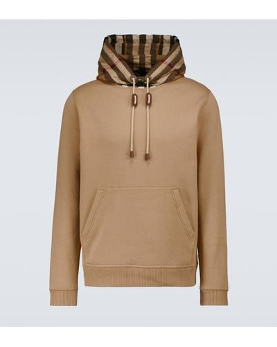 Burberry Check Hoodie - Natural