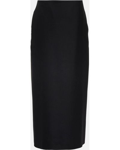 The Row Colt Wool And Mohair Maxi Skirt - Black