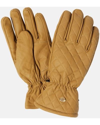 Goldbergh Nishi Quilted Leather Ski Gloves - Metallic