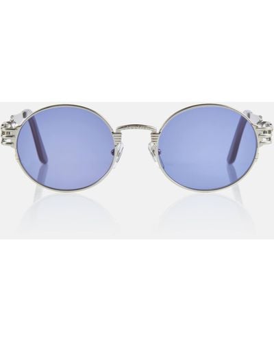 Jean Paul Gaultier X Karim Benzema Round Sunglasses - Blue