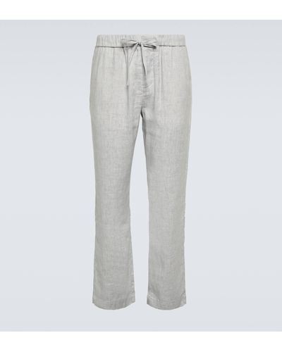 Frescobol Carioca Oscar Linen-blend Pants - Grey