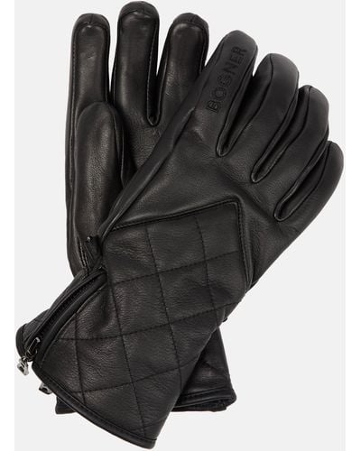 Bogner Dana Quilted Leather Gloves - Black