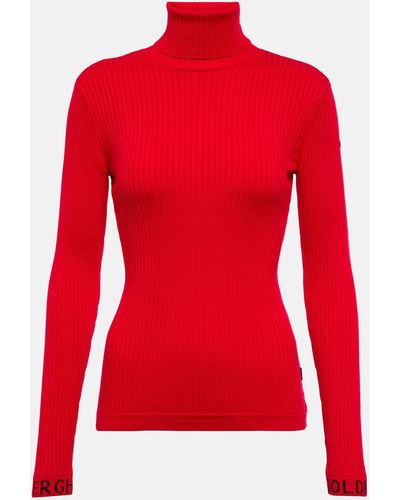 Goldbergh Mira Ribbed-knit Turtleneck Sweater - Red