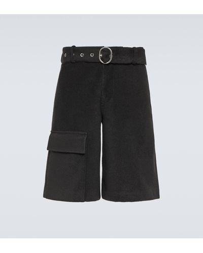 Jil Sander Crochet Low-rise Cotton-blend Shorts - Black