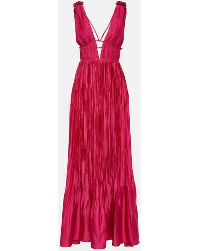 Jonathan Simkhai Ostara Plisse Gown - Pink