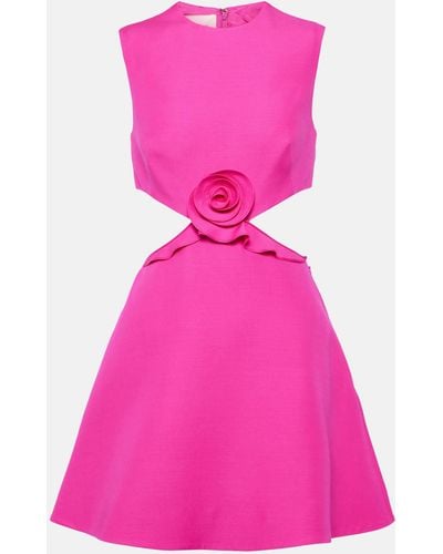 Valentino Crepe Couture Cutout Minidress - Pink