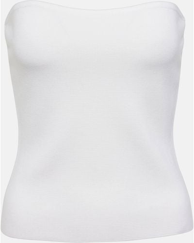 Gabriela Hearst Musgrave Wool And Silk-blend Top - White