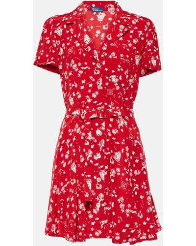 Polo Ralph Lauren Floral Minidress - Red
