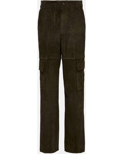 Stouls Axel Suede Cargo Pants - Green