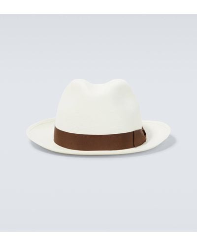Borsalino Fidel Panama Straw Hat - White
