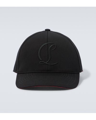 Christian Louboutin Mooncrest Cotton Canvas Baseball Cap - Black