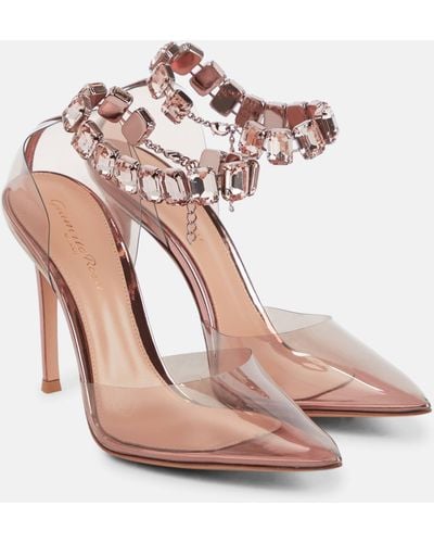 Gianvito Rossi Embellished Pvc Pumps - Pink