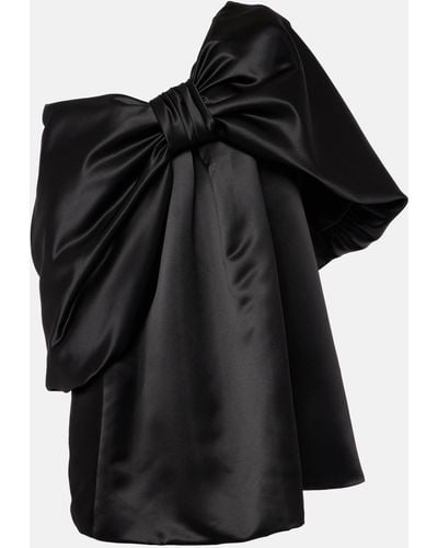 Simone Rocha Bow-detail Off-shoulder Minidress - Black