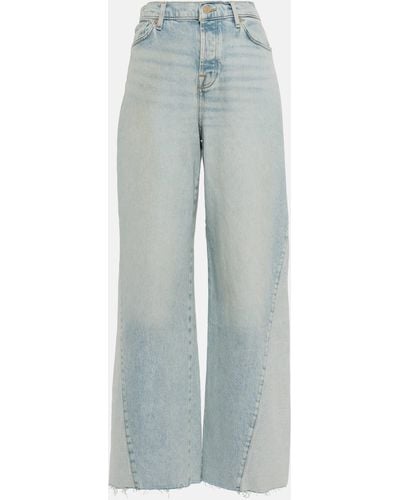 7 For All Mankind Zoey High-rise Wide-leg Jeans - Blue