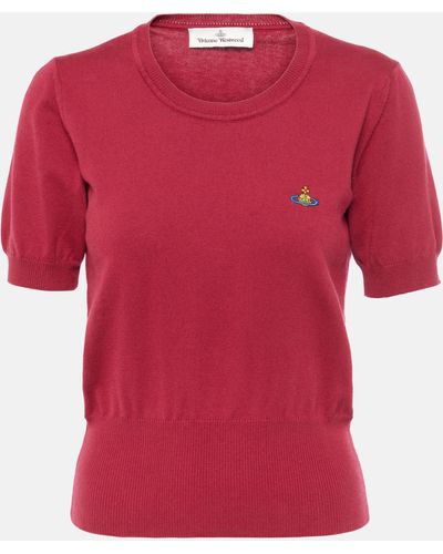 Vivienne Westwood Bea Cotton And Cashmere Top - Red