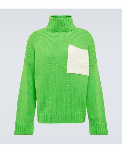 JW Anderson Patch Pocket Turtleneck Sweater - Green