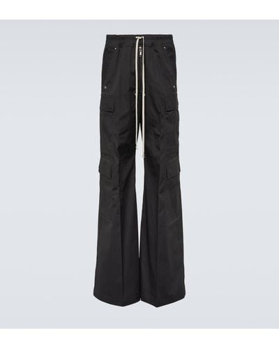 Rick Owens Bela Cotton-blend Wide-leg Pants - Black