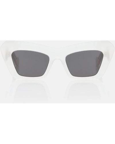 Loewe Anagram-logo Cat-eye Acetate Sunglasses - Grey