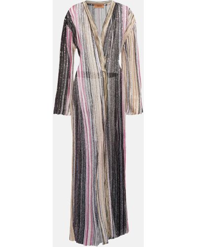 Missoni Sequin-embellished Long Cardigan - Multicolour