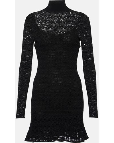 Tom Ford Open-knit Minidress - Black