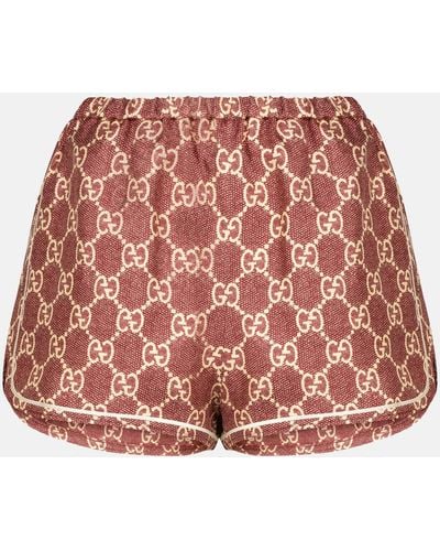 Gucci GG Silk Twill Shorts - Multicolour
