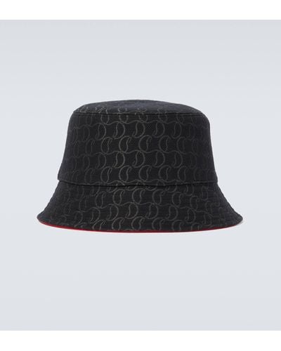Christian Louboutin Bobino Canvas Bucket Hat - Black