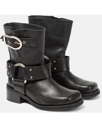 Dorothee Schumacher Embellished Leather Ankle Boots - Black