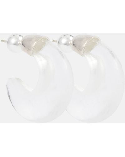 Sophie Buhai Donut Sterling Silver And Quartz Hoop Earrings - White