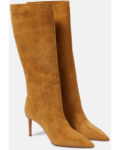 Aquazzura Matignon Suede Knee-high Boots - Brown