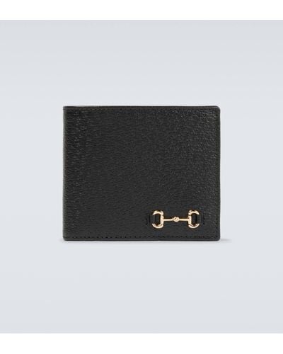 Gucci Horsebit Grained Leather Wallet - Black