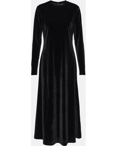Polo Ralph Lauren Slim-fit Stretch-velvet Maxi Dress - Black