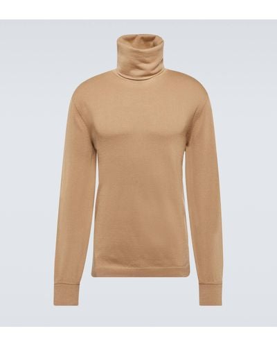 Zegna Wool Turtleneck Sweater - Natural