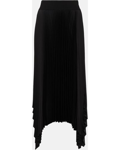 JOSEPH Ade Plisse Midi Skirt - Black