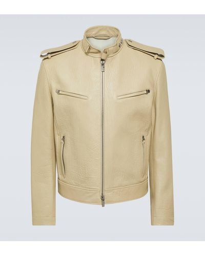 Burberry Leather Jacket - Natural