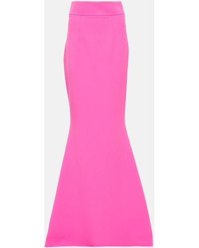 Safiyaa Gayeta High-rise Crepe Maxi Skirt - Pink