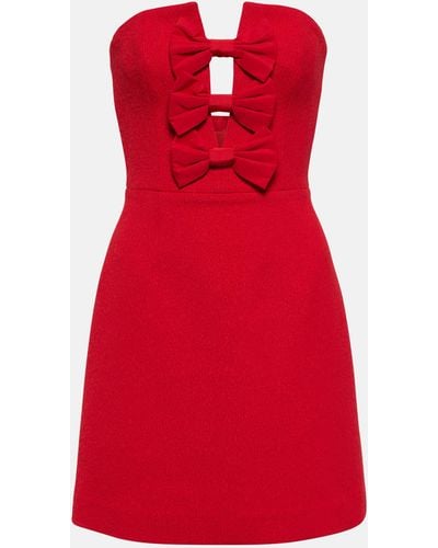 Rebecca Vallance Off-shoulder Bow-detail Minidress - Red