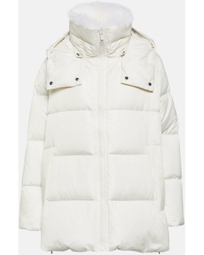 Yves Salomon Army Shearling-trimmed Down Coat - White