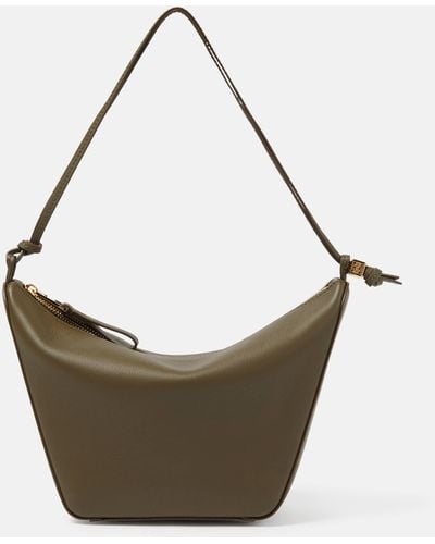 Loewe Hammock Mini Leather Shoulder Bag - Metallic