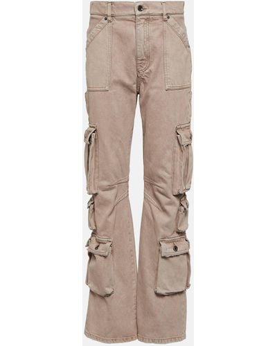 Dolce & Gabbana High-rise Cotton Cargo Pants - Natural