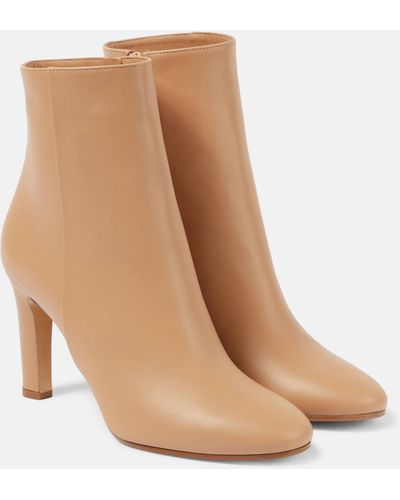 Gabriela Hearst Lila Leather Ankle Boots - Natural