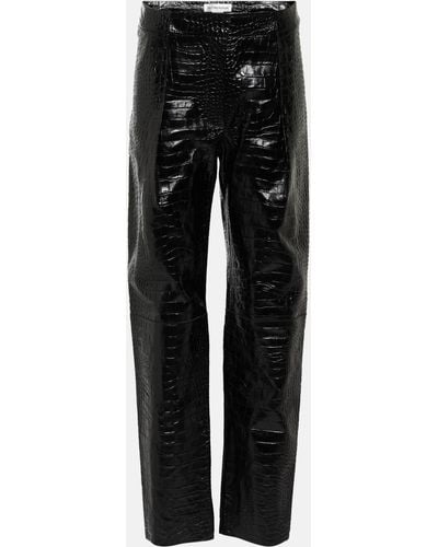 Victoria Beckham High-rise Leather leggings - Black