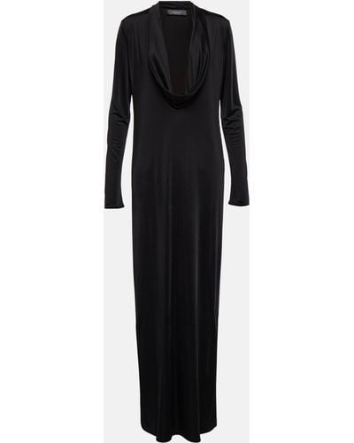 Versace Cowl Neck Maxi Dress - Black