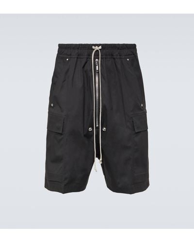 Rick Owens Cargobela Cotton-blend Shorts - Black