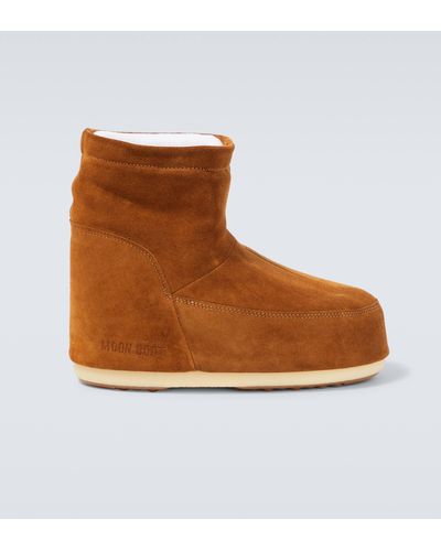 Moon Boot Icon Low Suede Snow Boots - Brown